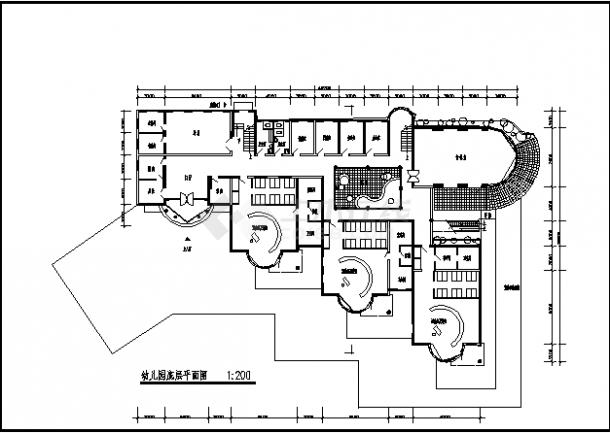 苏州某幼儿园3层教学楼建筑设计施工cad图纸